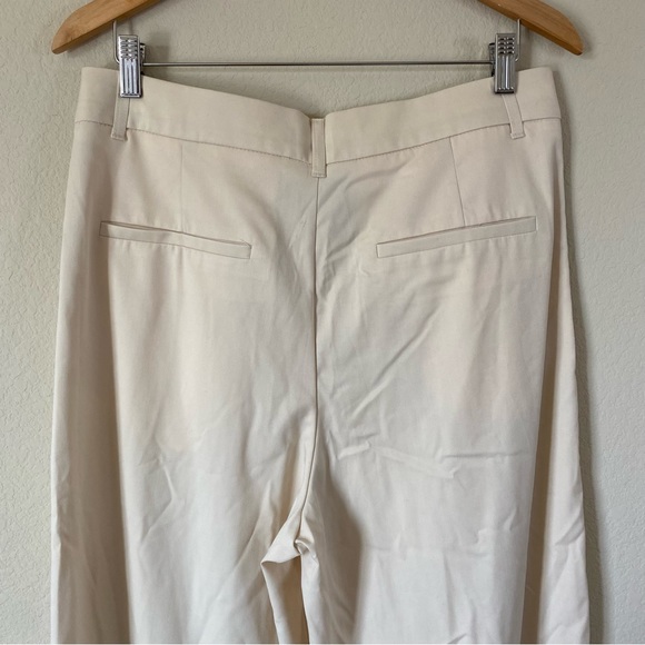 Zara Cream Tan Wide Leg High Waist Full Length Pants Size Large - Picture 11 of 14